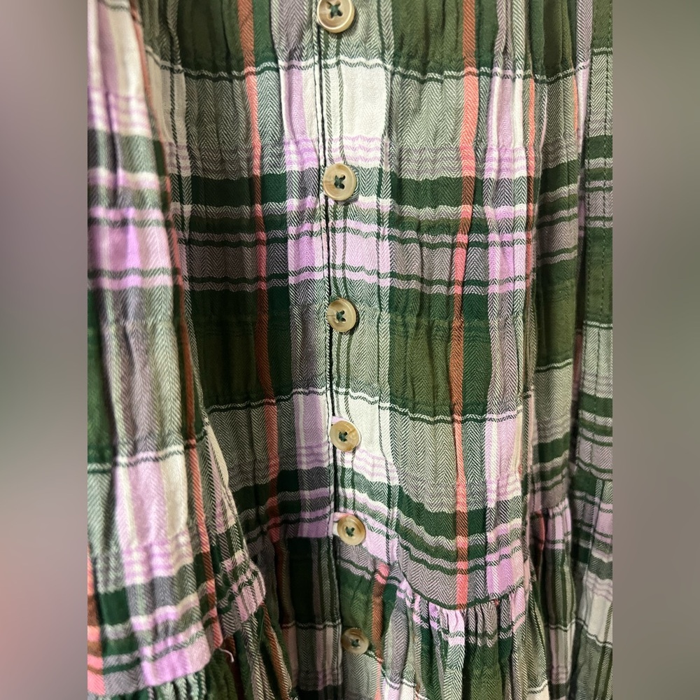 ✨Anthropologie Pilcro✨ Flutter Sleeve Tiered Dress - Picture 7 of 14